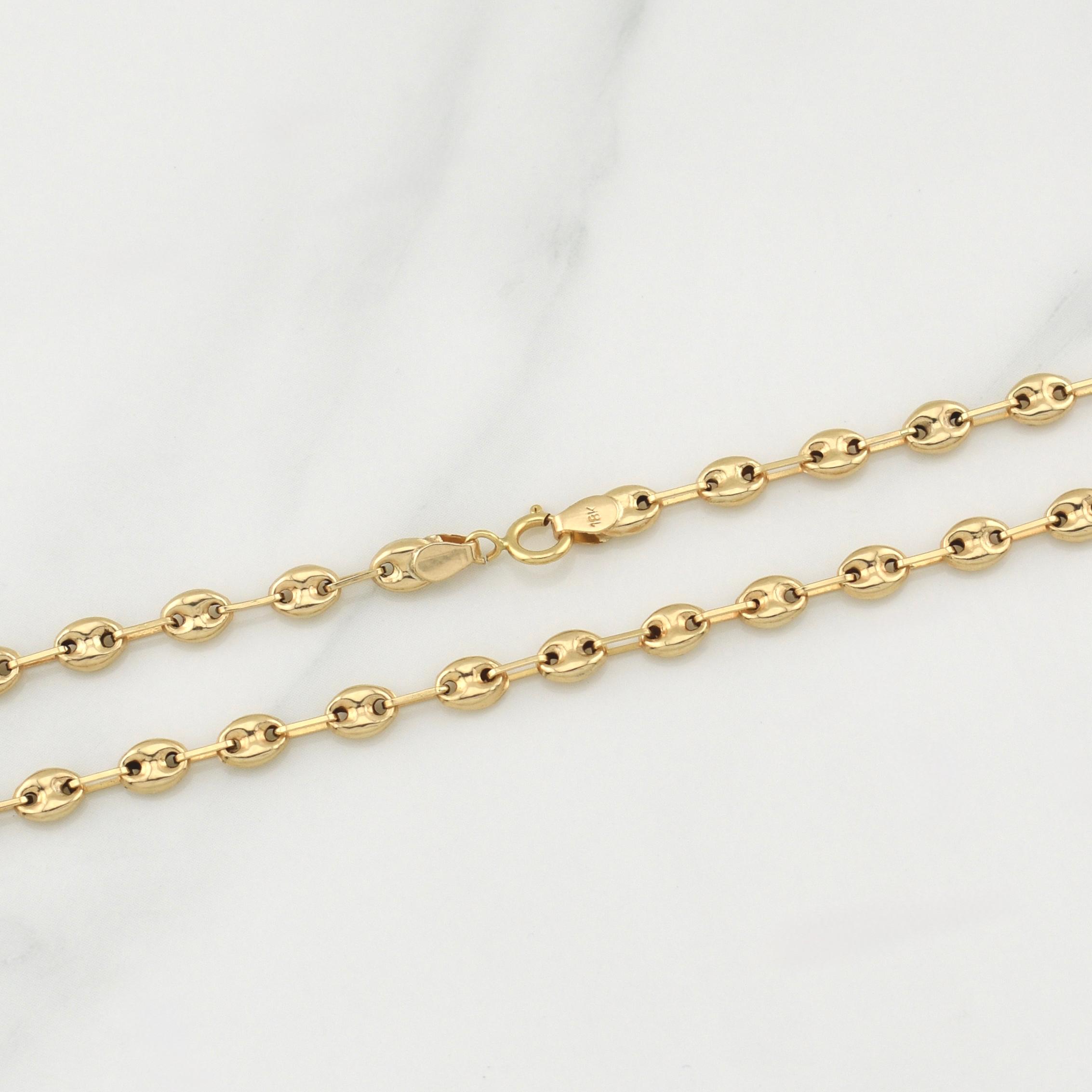 Cadena GC 8gr / 25 1/2 in / 3.8mm Oro Amarillo 18K !