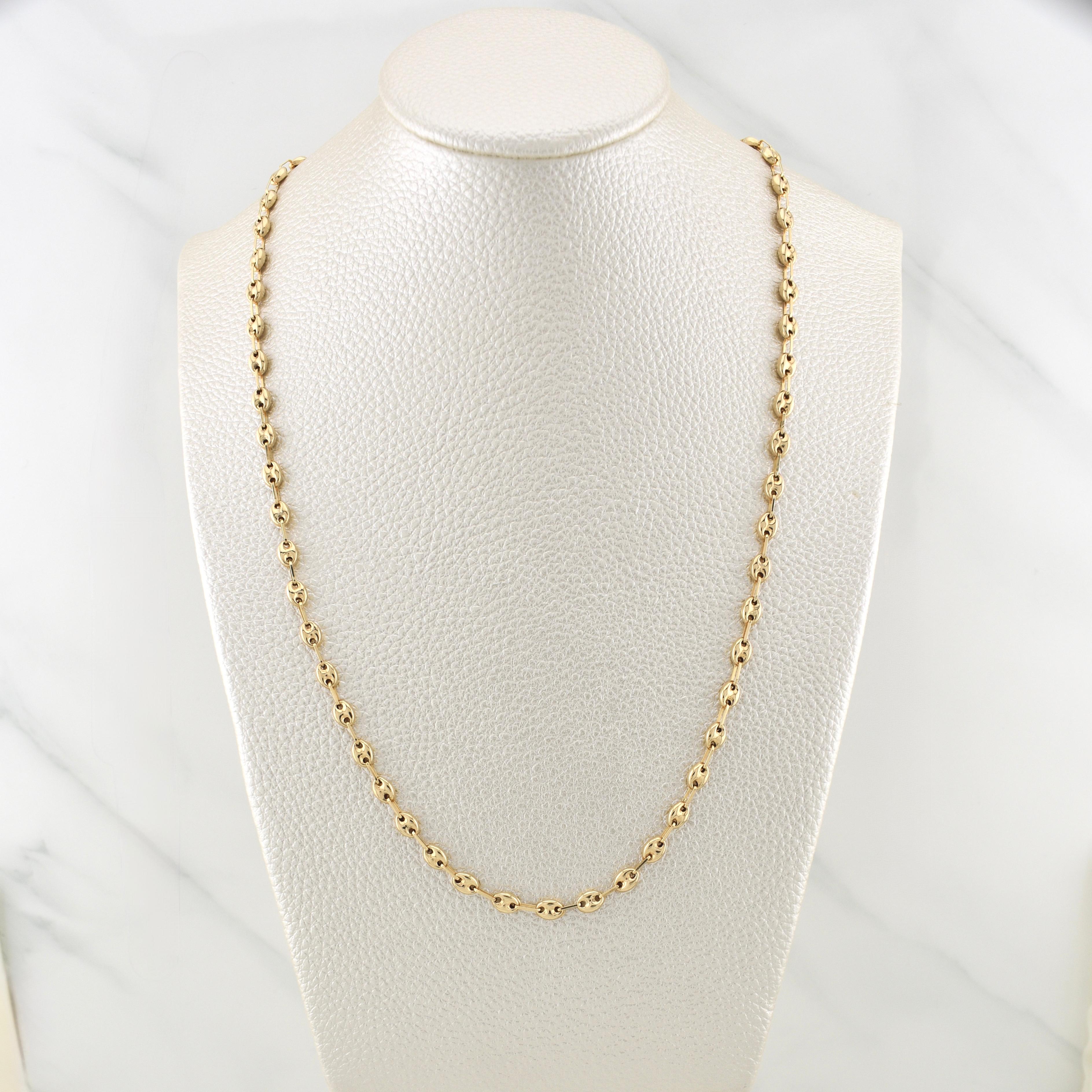 Cadena GC 8gr / 25 1/2 in / 3.8mm Oro Amarillo 18K !