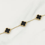 Pulso Trebol Aro Seguido Gradual 5gr / 7 3/4 in / 1.35mm Oro Amarillo Nac.Esp. 18K !