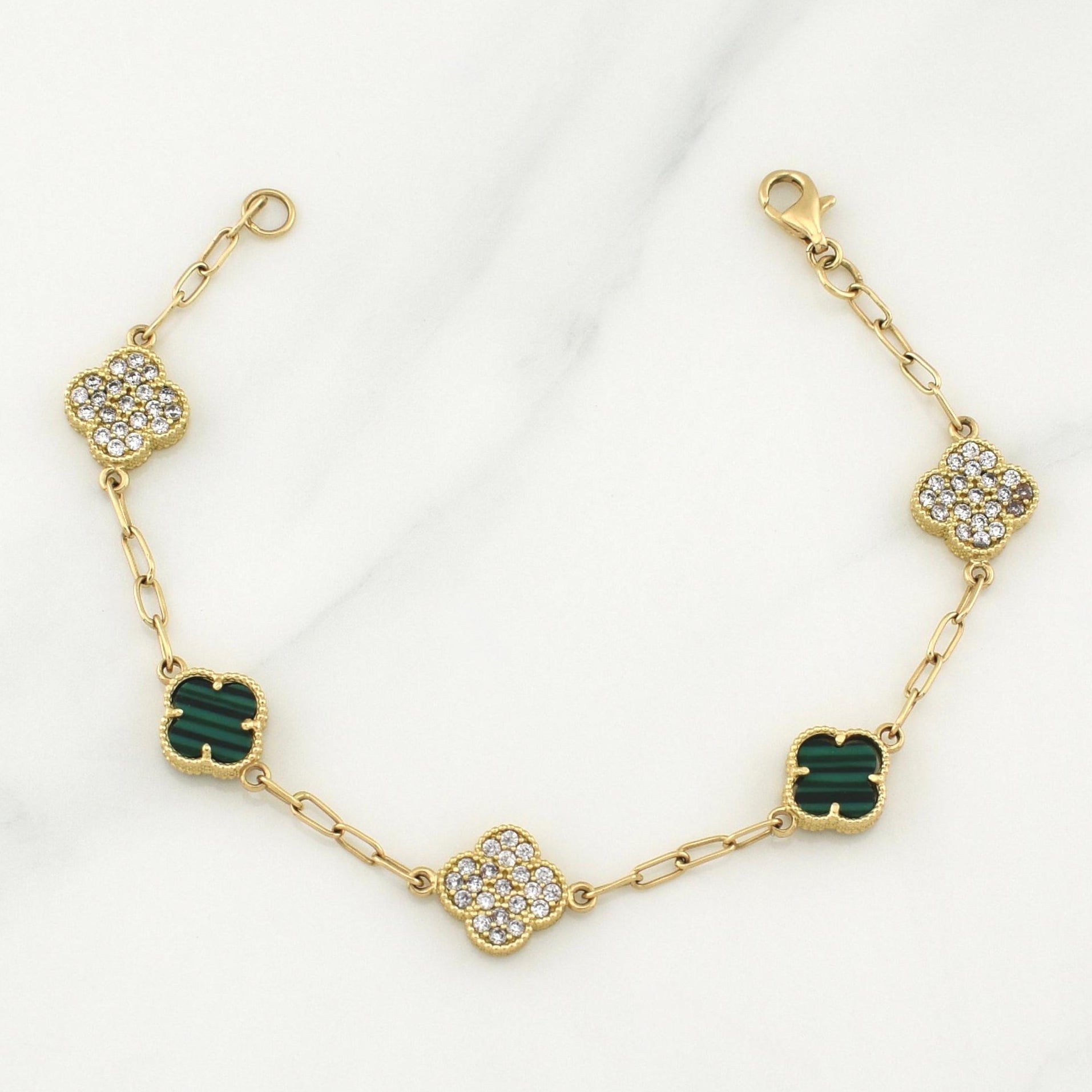 Pulso Trebol Cajon 8.3gr / 7 in / 2.65mm Oro Amarillo Nac.Esp. 18K !