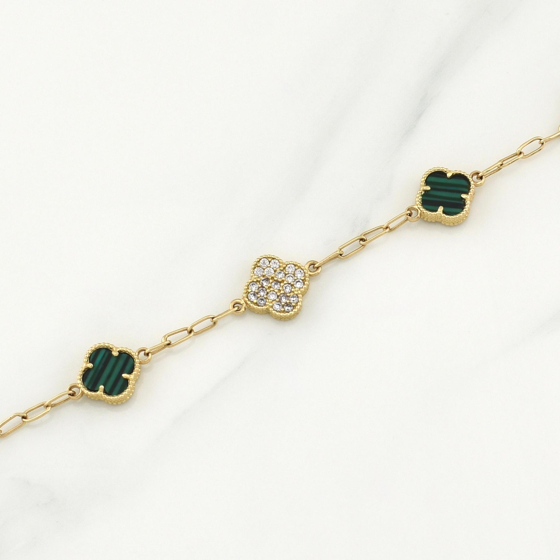 Pulso Trebol Cajon 8.3gr / 7 in / 2.65mm Oro Amarillo Nac.Esp. 18K !