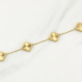 Pulso Trebol Aro Seguido Gradual 7.5gr / 8 1/4 in / 1.35mm Oro Amarillo Nac.Esp. 18K !