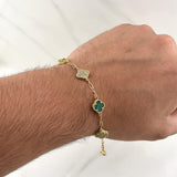 Pulso Trebol Cajon 8.3gr / 7 in / 2.65mm Oro Amarillo Nac.Esp. 18K !