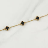 Pulso Trebol Espiga 4.2gr / 6 3/4 in / 1.6mm Oro Amarillo Nac.Esp. 18K !