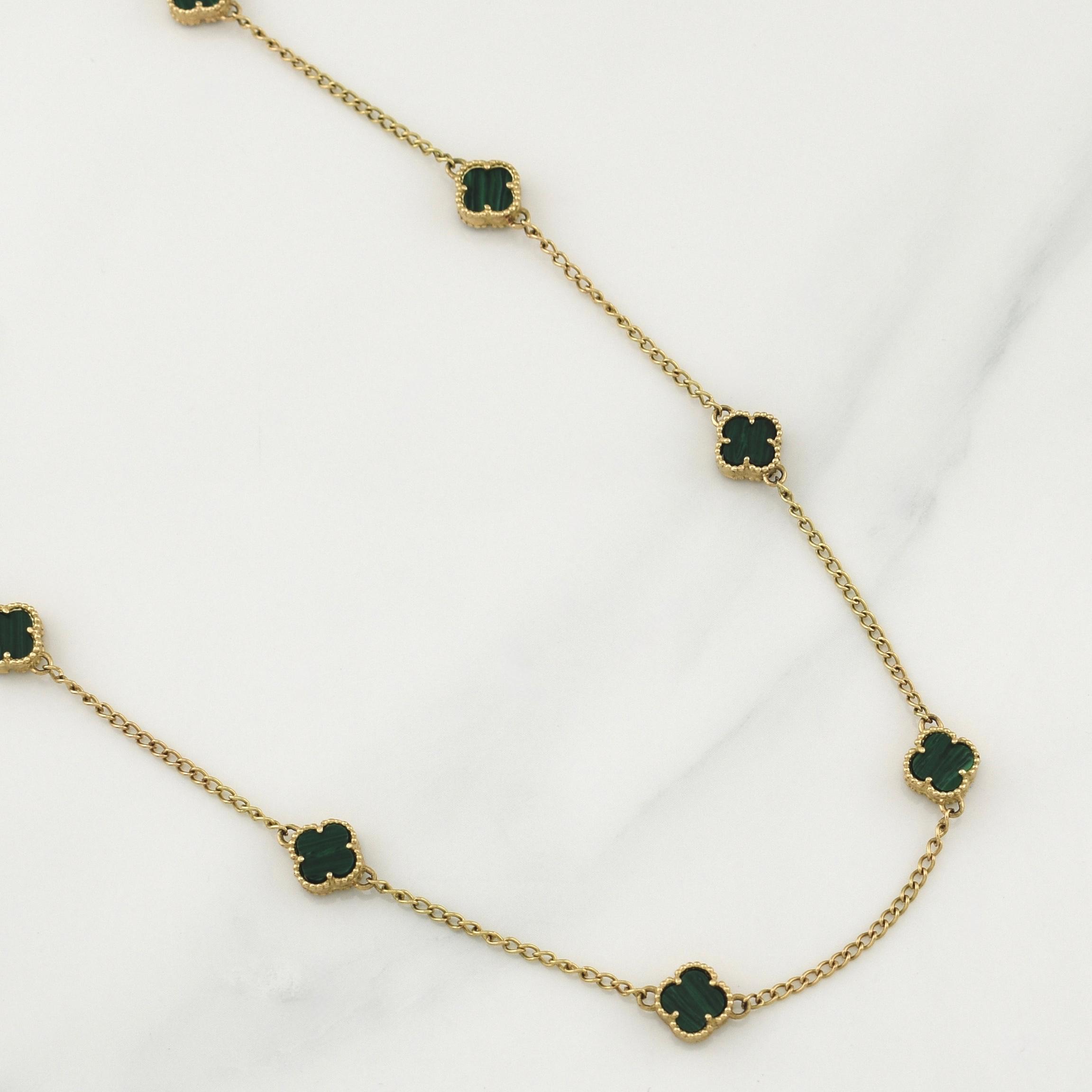 Cadena Trebol Espiga 8.65gr / 16 3/4 in / 1.6mm Oro Amarillo Nac.Esp. 18K !