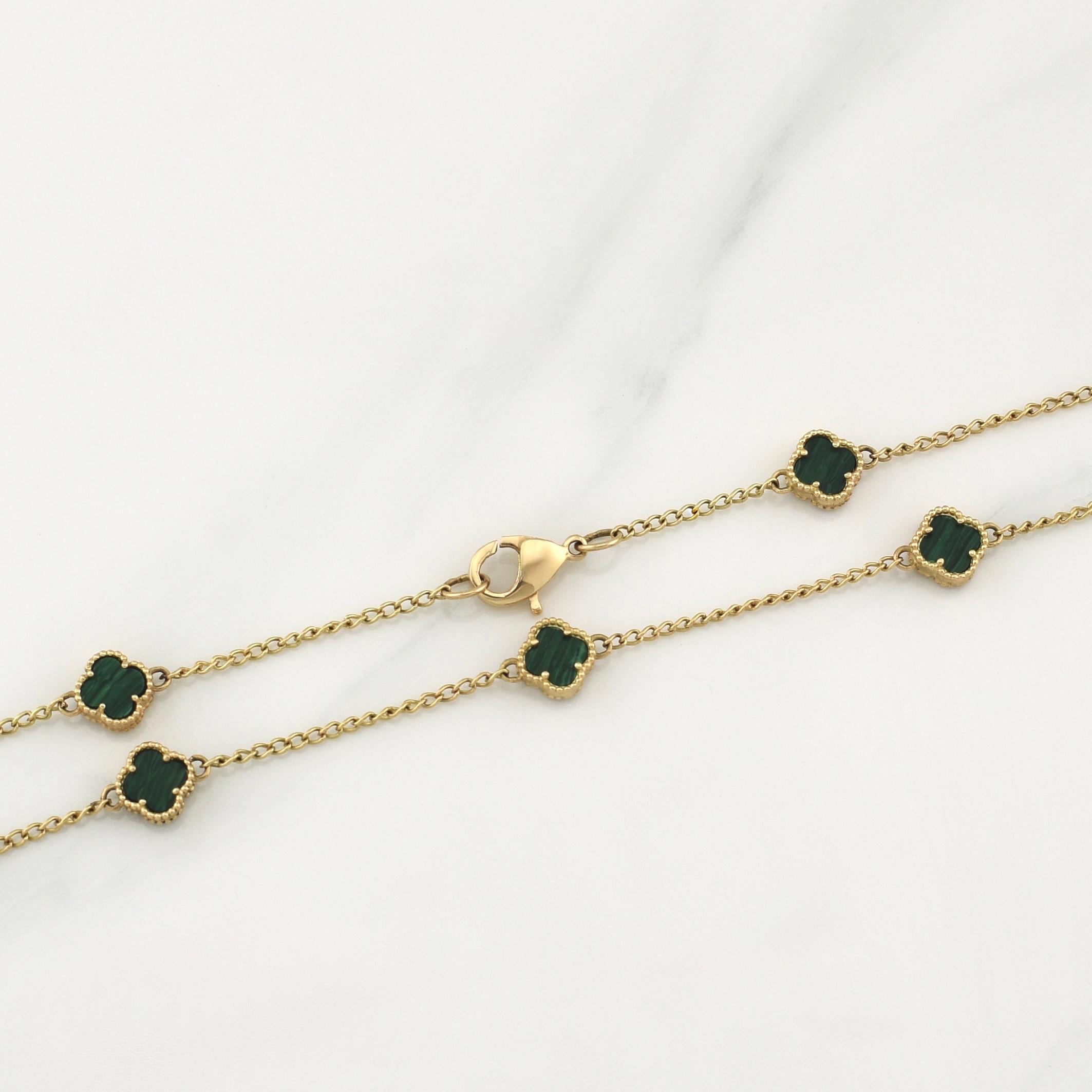 Cadena Trebol Espiga 8.65gr / 16 3/4 in / 1.6mm Oro Amarillo Nac.Esp. 18K !