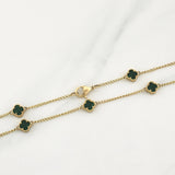 Cadena Trebol Espiga 8.65gr / 16 3/4 in / 1.6mm Oro Amarillo Nac.Esp. 18K !