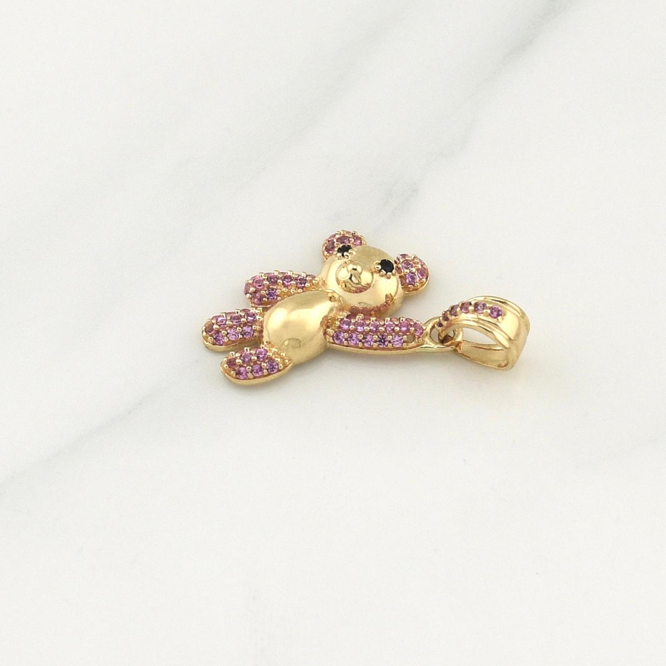 Dije Oso Mano Arriba 2.45gr / 1 in / Oro Amarillo 18K !