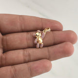 Dije Oso Mano Arriba 2.45gr / 1 in / Oro Amarillo 18K !