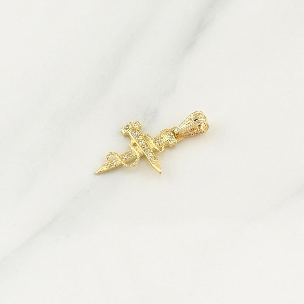 Dije Cruz Clavo 0.9gr / 1 in / Oro Amarillo 18K !