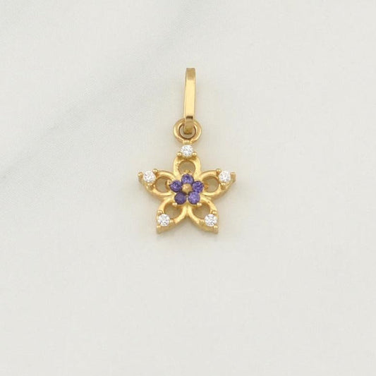 Dije Flor 0.5gr / 1/2 in / Oro Amarillo 18K !