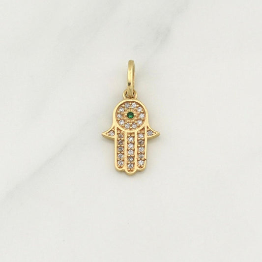 Dije Hamsa 1.55gr / 3/4 in / Oro Amarillo 18K !
