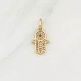 Dije Hamsa 1.55gr / 3/4 in / Oro Amarillo 18K !