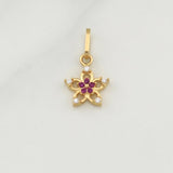 Dije Flor 0.5gr / 1/2 in / Oro Amarillo 18K !