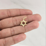 Dije Estrella De David 0.8gr / 3/4 in / Oro Amarillo 18K !