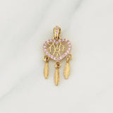 Dije Corazon Atrapasueños 1.45gr / 1 in / Oro Amarillo 18K !