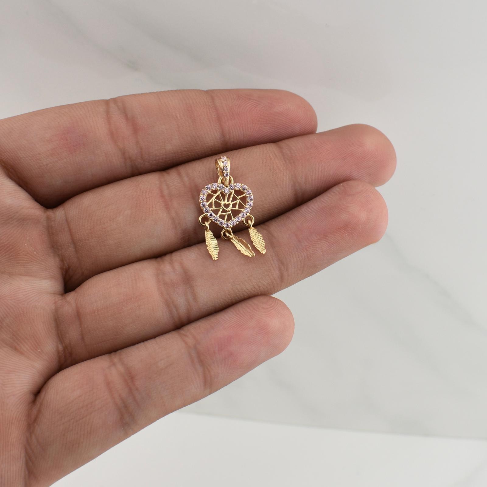 Dije Corazon Atrapasueños 1.45gr / 1 in / Oro Amarillo 18K !