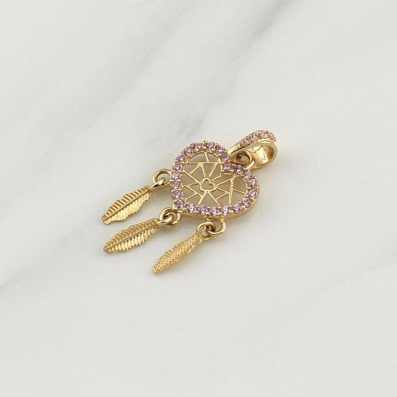 Dije Corazon Atrapasueños 1.45gr / 1 in / Oro Amarillo 18K !