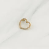 Dije Silueta Corazon 1.05gr / 1/2 in / Oro Amarillo 18K !