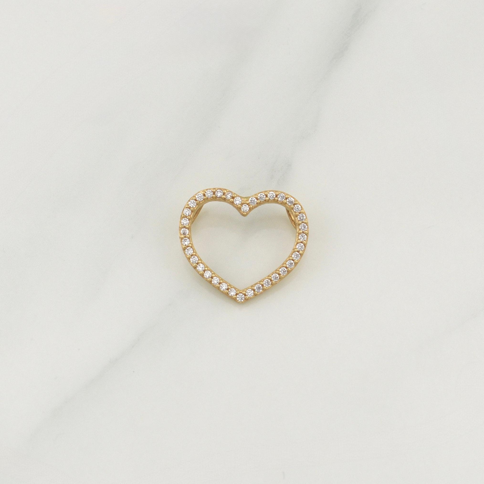 Dije Silueta Corazon 1.05gr / 1/2 in / Oro Amarillo 18K !