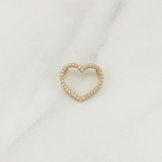 Dije Silueta Corazon 1.05gr / 1/2 in / Oro Amarillo 18K !