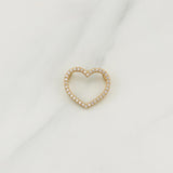 Dije Silueta Corazon 1.05gr / 1/2 in / Oro Amarillo 18K !