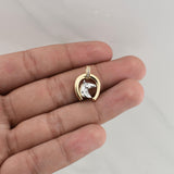 Dije Herradura Caballo 2.8gr / 3/4 in / Dos Oros Amarillo Blanco 18K !