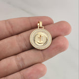 Dije Medalla Letra J 4.3gr / 1 1/4 in / Oro Amarillo 18K !
