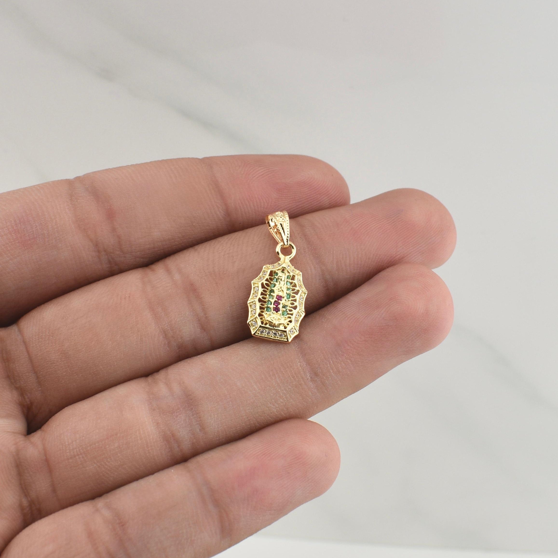 Dije Virgen De Guadalupe 1.3gr / 1 in / Oro Amarillo 18K !