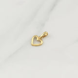Dije Silueta Corazon 0.7gr / 3/4 in / Oro Amarillo 18K !