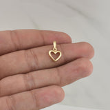Dije Silueta Corazon 0.7gr / 3/4 in / Oro Amarillo 18K !