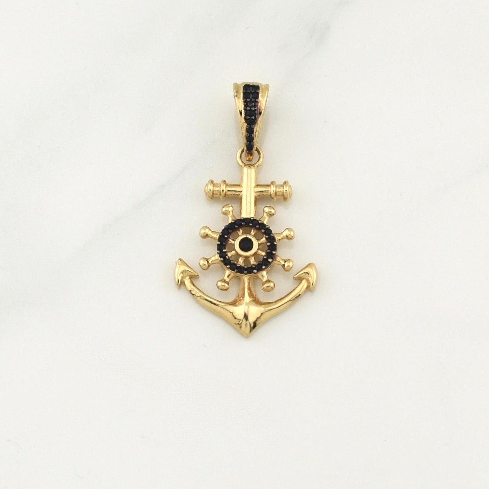 Dije Ancla Timon 4.35gr / 1 1/2 in / Oro Amarillo 18K !