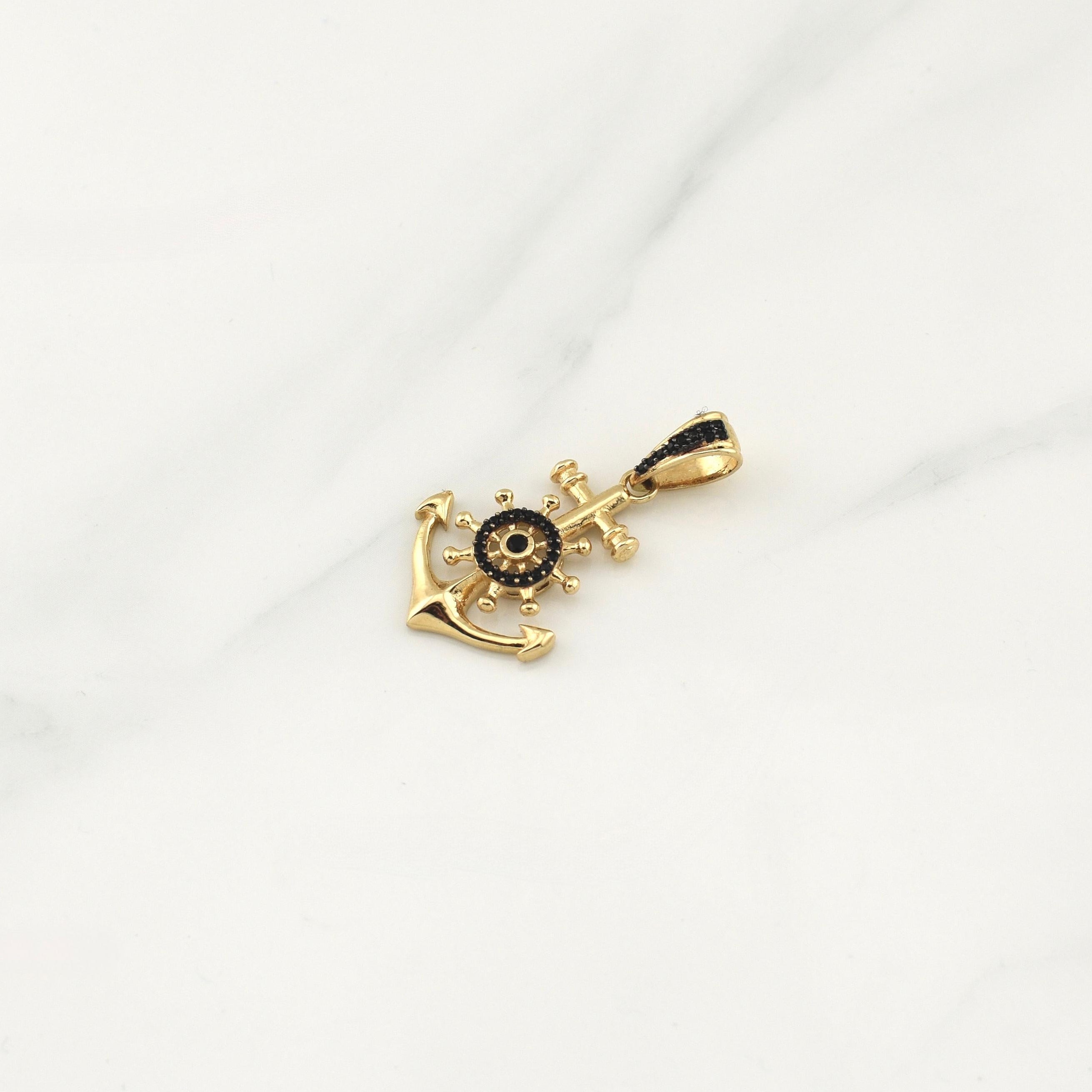 Dije Ancla Timon 4.35gr / 1 1/2 in / Oro Amarillo 18K !