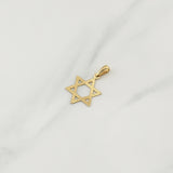 Dije Estrella de David 2gr / 1 1/2 in / Oro Amarillo 18K !