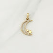 Dije Luna Estrellas 1.7gr / 1 in / Oro Amarillo 18K !