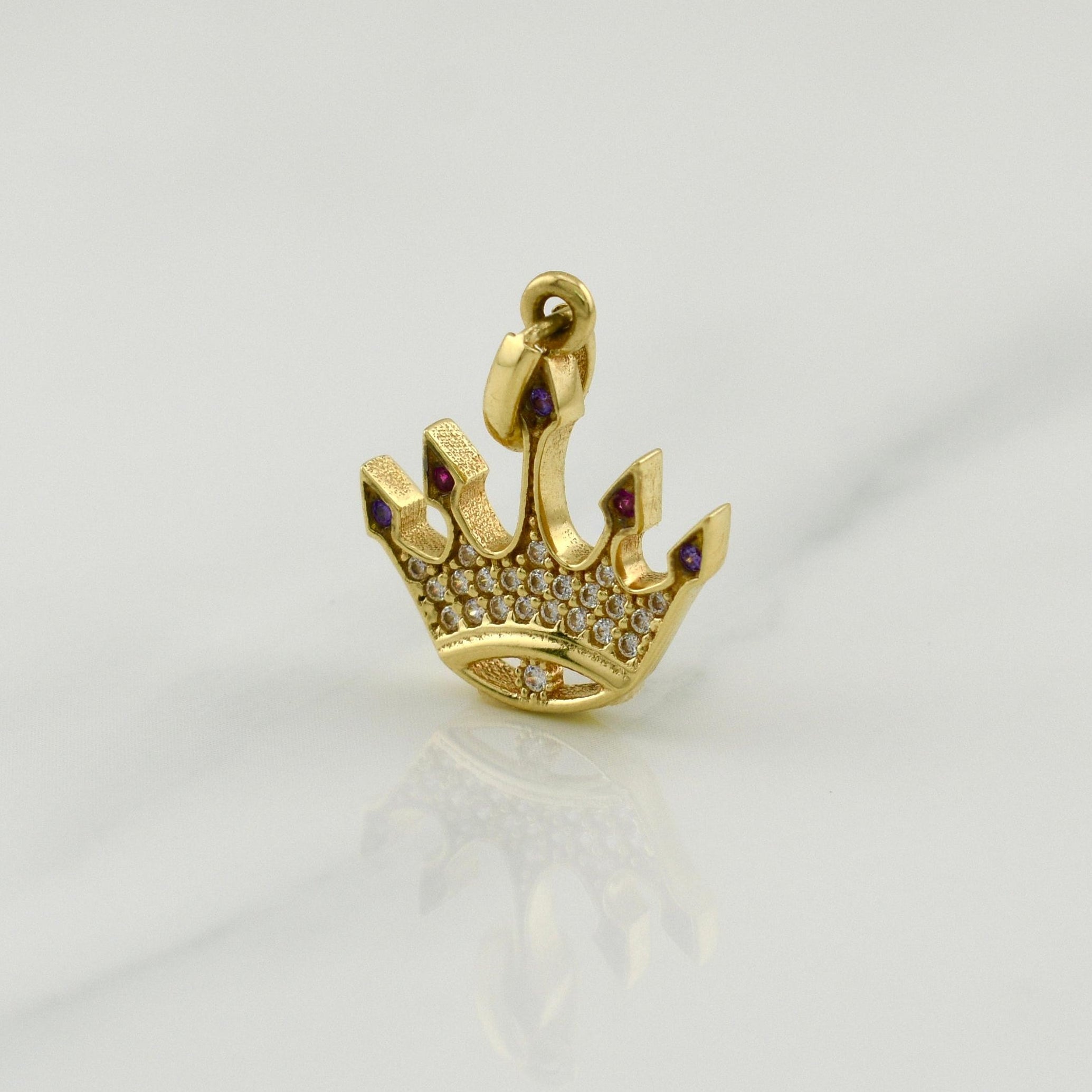 Dije Corona 1.95gr / 3/4 in / Oro Amarillo 18K !