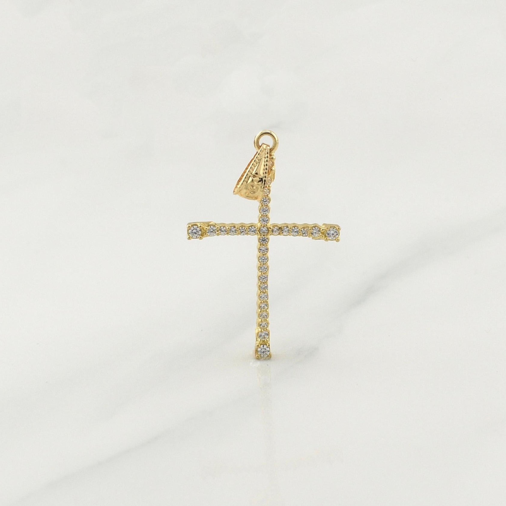 Dije Cruz 1.15gr / 1 1/4 in / Oro Amarillo 18K !