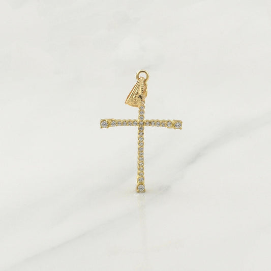 Dije Cruz 1.15gr / 1 1/4 in / Oro Amarillo 18K !