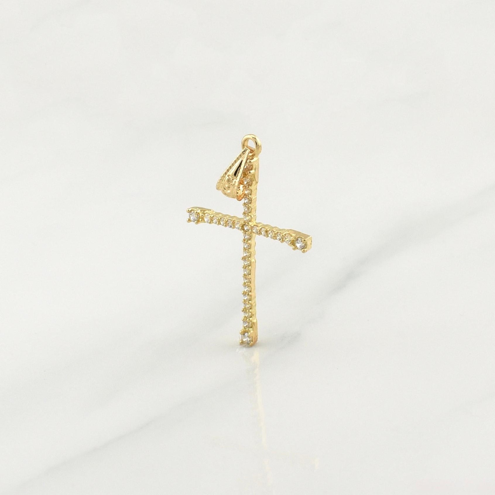 Dije Cruz 1.15gr / 1 1/4 in / Oro Amarillo 18K !