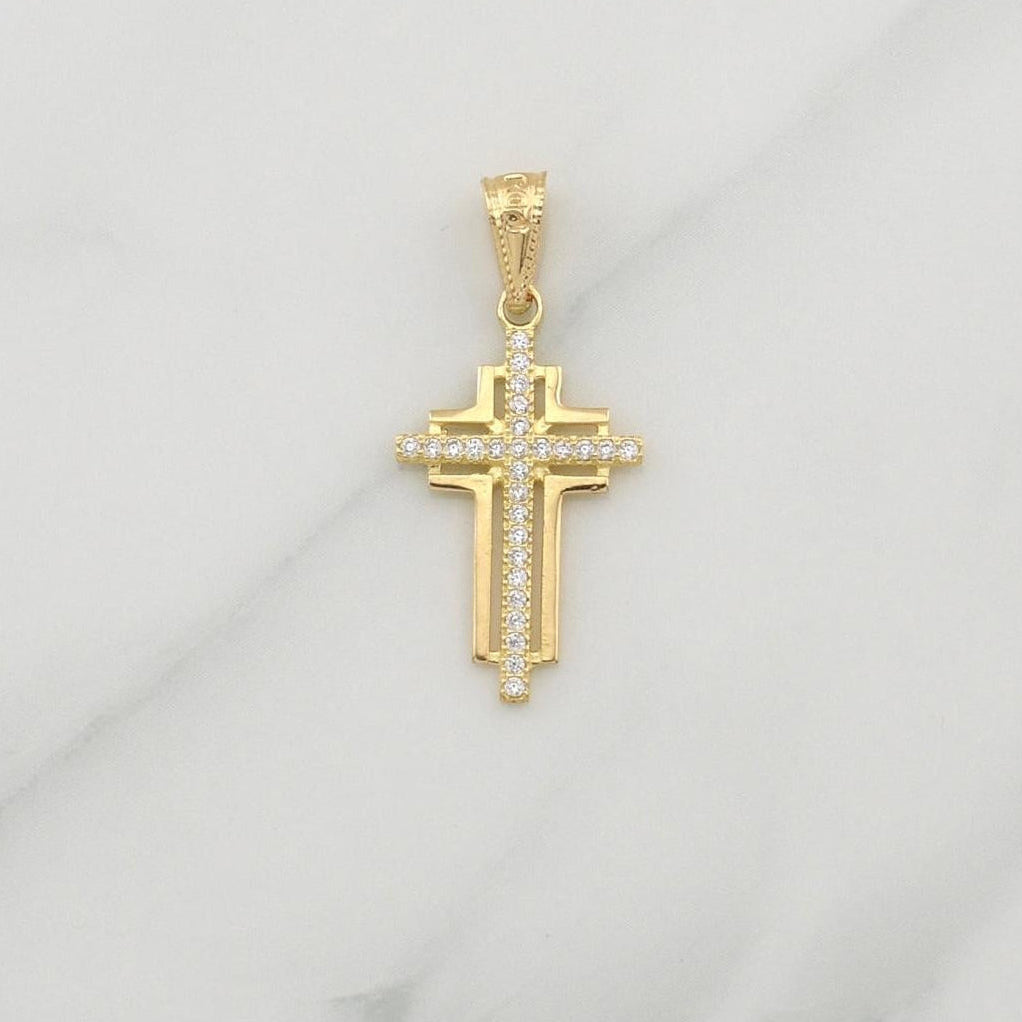 Dije Cruz 1.1gr / 1 in / Oro Amarillo 18K !