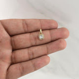 Dije Halo Cuadrado 1gr / 1/2 in / Oro Amarillo 18K !