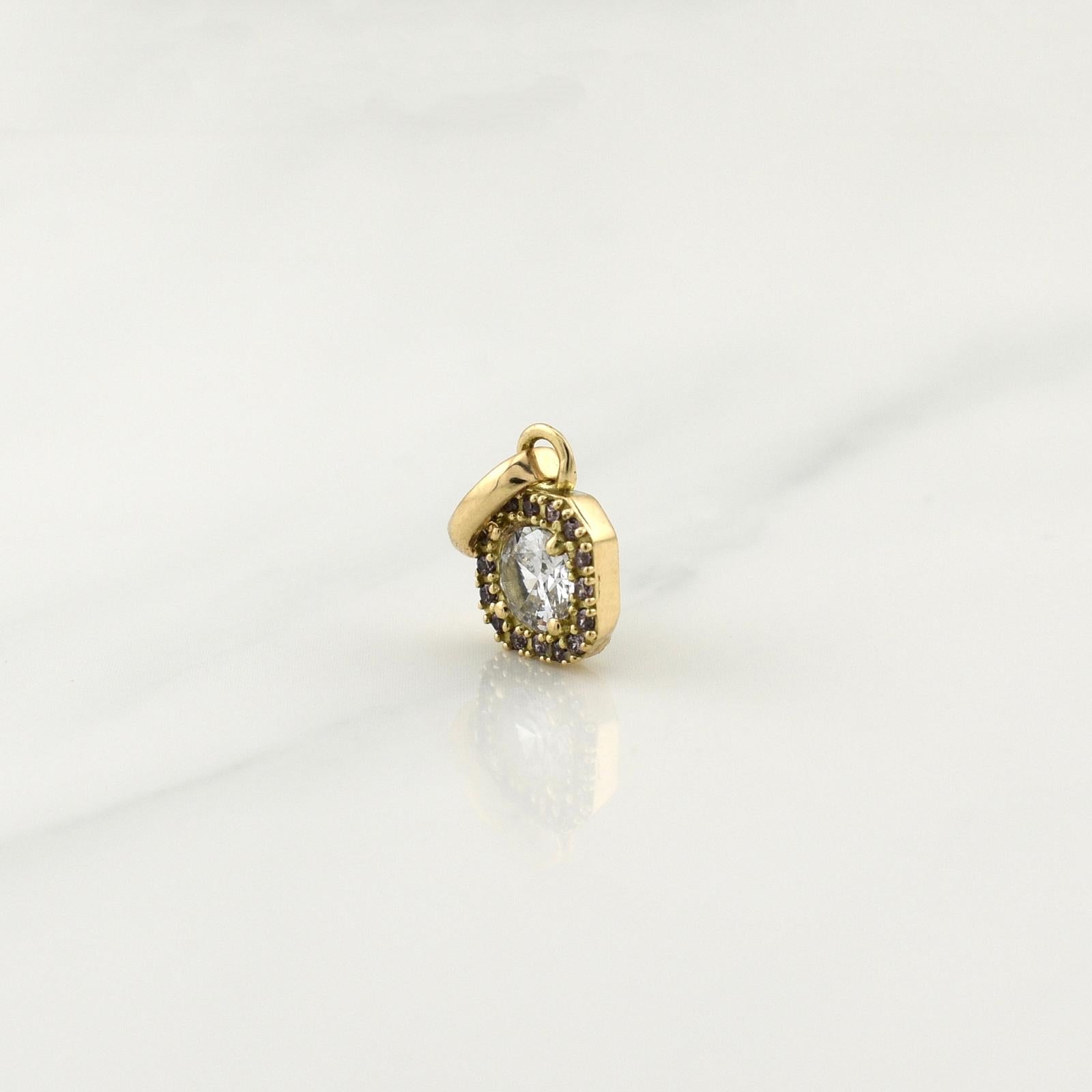 Dije Halo Cuadrado 1gr / 1/2 in / Oro Amarillo 18K !