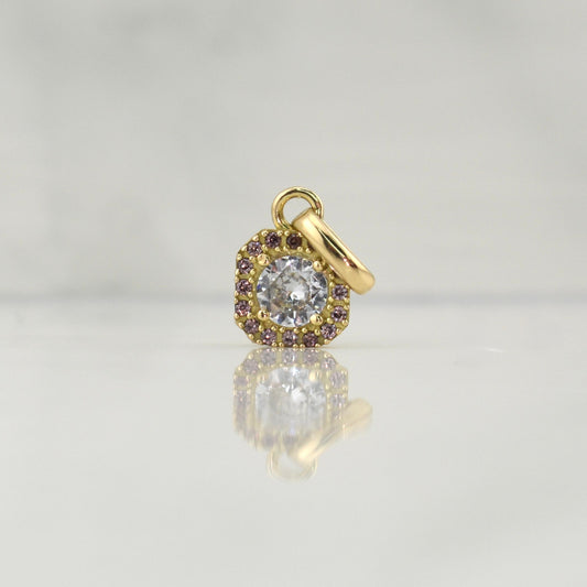 Dije Halo Cuadrado 1gr / 1/2 in / Oro Amarillo 18K !