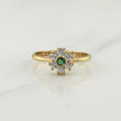 Anillo Solitario Flor Seis Petalos 2.25gr / T6 / Oro Amarillo 18K !