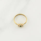 Anillo Solitario Flor Seis Petalos 2.25gr / T6 / Oro Amarillo 18K !