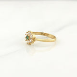 Anillo Solitario Flor Seis Petalos 2.25gr / T6 / Oro Amarillo 18K !