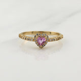 Anillo Corazon 2.1gr / T7 / Oro Amarillo 18K !