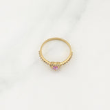 Anillo Corazon 2.1gr / T7 / Oro Amarillo 18K !
