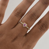 Anillo Corazon 2.1gr / T7 / Oro Amarillo 18K !