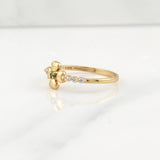 Anillo Flor 1.55gr / T7 3/4 / Oro Amarillo 18K !